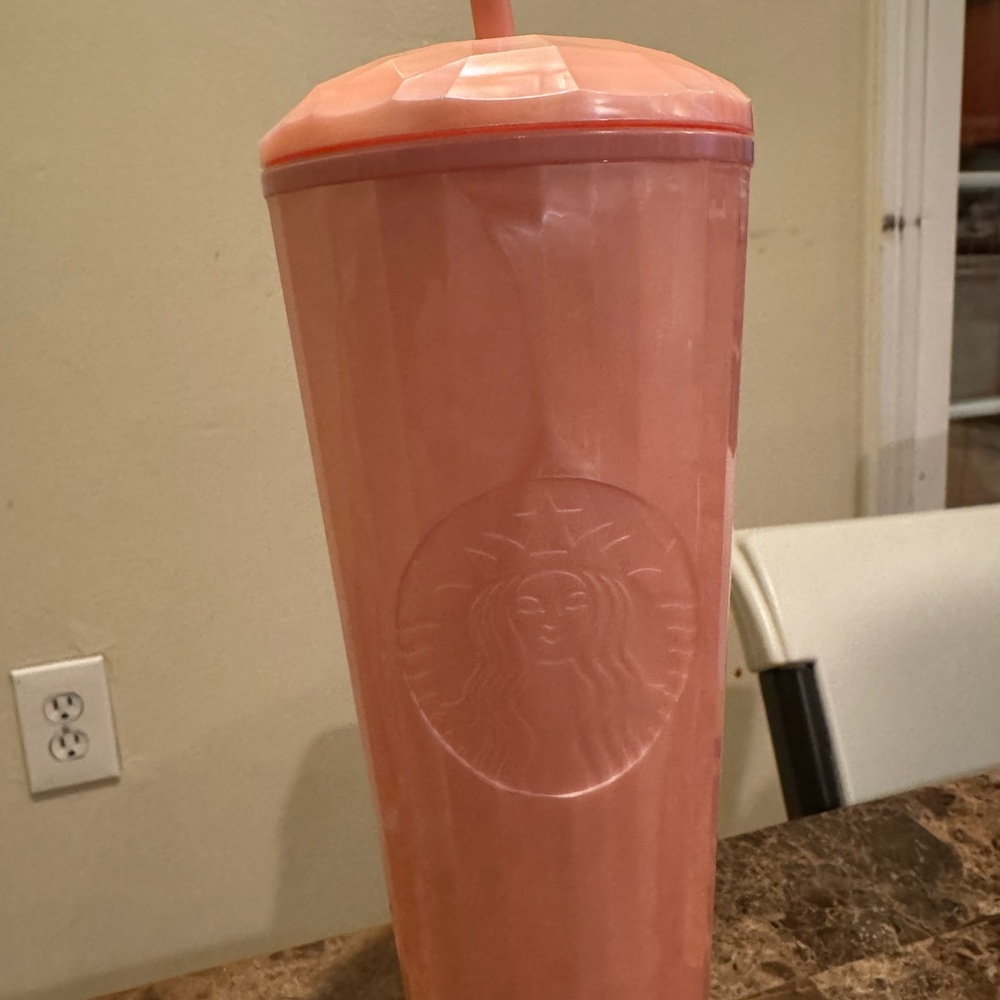 Starbucks Pink Tumbler with Straw